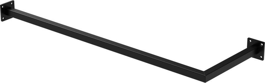 Ml-design Garderobe voor wandmontage D30cm x B90cm zwart gemaakt van staal roestvrij L-vormige garderobe wandgarderobe garderobe kapstok incl. bevestigingsmateriaal - Foto 2