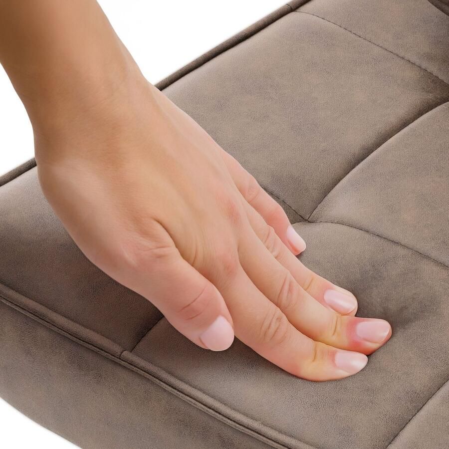 Ml-design Loungestoel Bruin Gestoffeerde fauteuil met lendenkussen Relax fauteuil