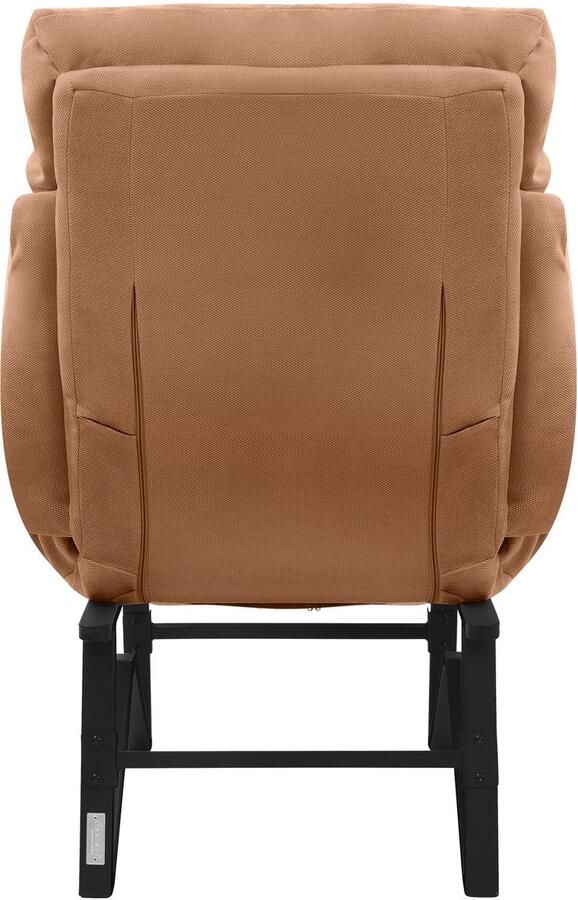 Ml-design Loungestoel met armleuningen Bruin Relax fauteuil met linnen hoes