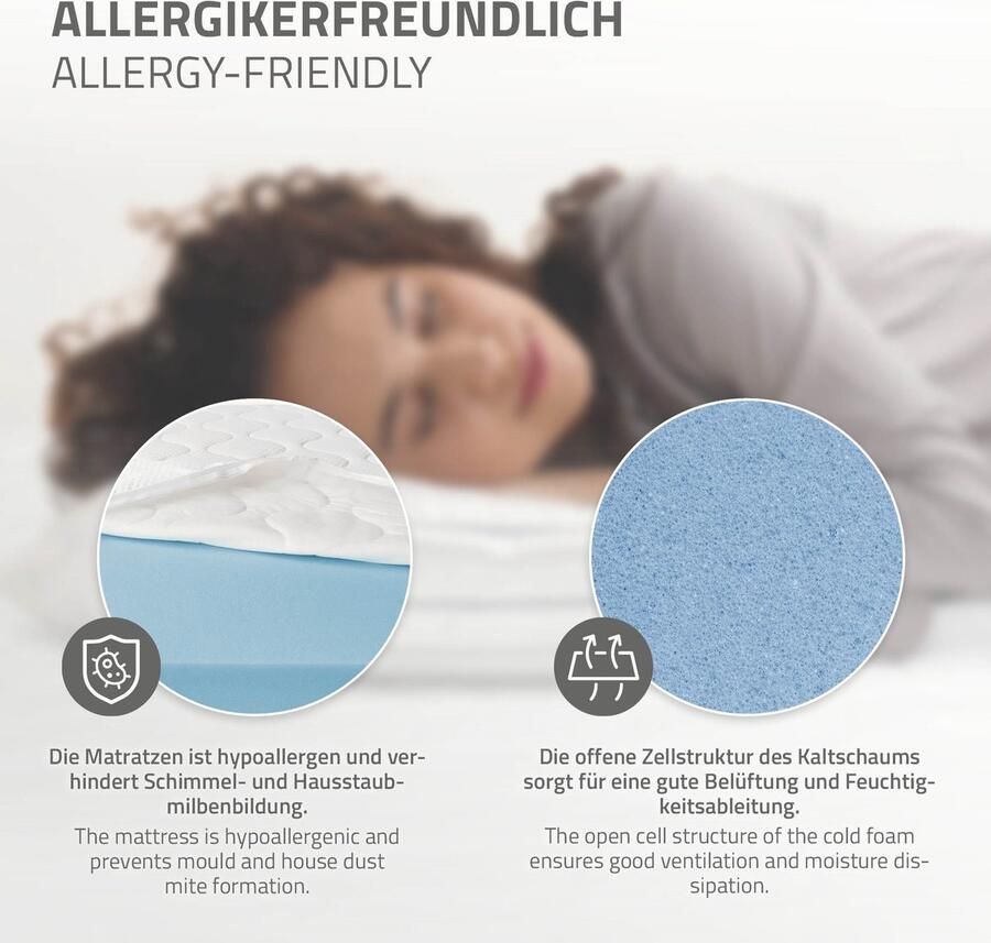 Ml-design Bedframe eenpersoonsbed metalen bed 90x200 cm zwart incl. matras H-10cm met lattenbodem