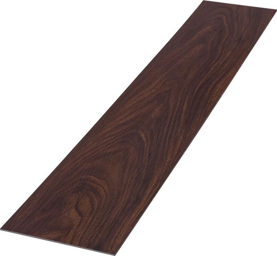 Ml-design Deluxe PVC vloer zelfklevende vinyl planken vinyl vloer 91 5 cm x 15 3 cm x 2 mm dikte 2 mm 6 69m² 48 planken roodbruine noot houtlook antislip waterbestendig eenvoudige installatie - Foto 2