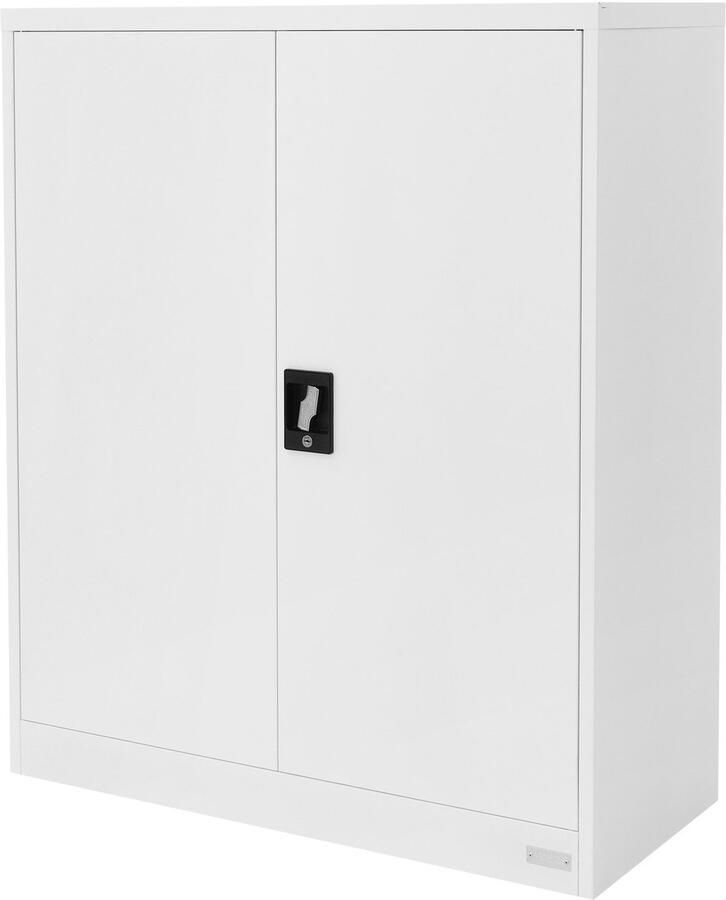 Ml-design set van 4 afsluitbare archiefkasten 90x40x109 cm wit gemaakt van staal 3 in hoogte verstelbare planken kantoorkast met 2 deuren metalen kast stalen kast opbergkast - Foto 3