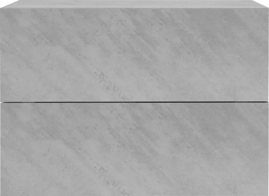 ML-Design Nachtkastje met 2 laden 42x29x30 cm grijs betonlook van spaanplaat - Foto 2