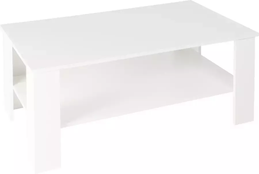 Ml-design salontafel wit 100x43x57 cm gemaakt van spaanplaat met melamine coating