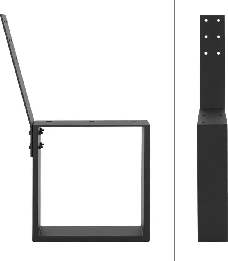 Ml-design 2 stuks bankpoten massief staal 40x78 5cm antraciet stabiel weerbestendig roestvast metalen bankframe met rugleuning voor buiten gebruik DIY tuinbank lopers bank voeten park bankje zitbank - Foto 2