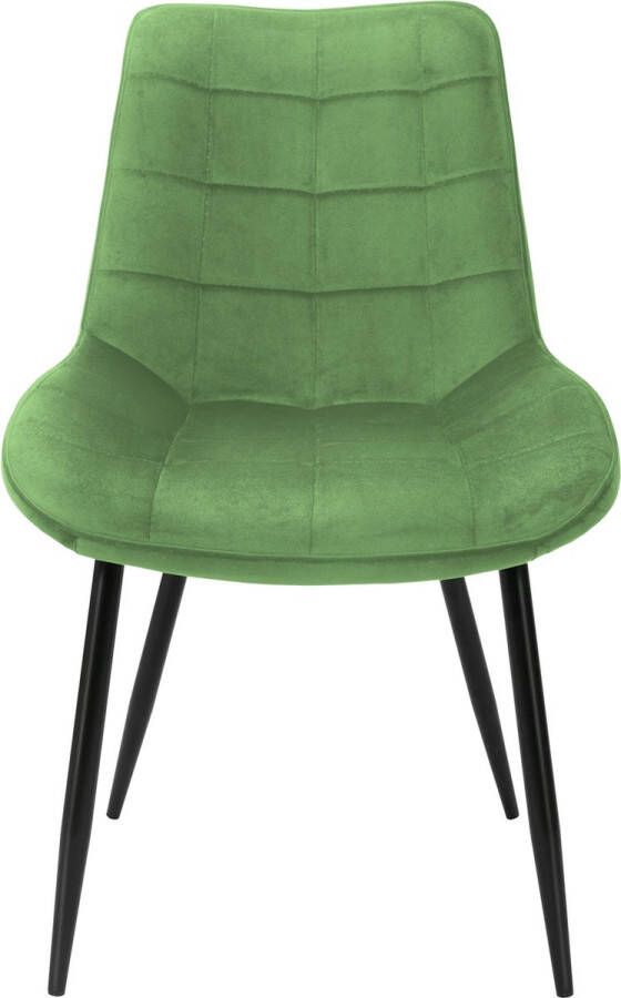 ML-Design set van 6 eetkamerstoelen met rugleuning groen keukenstoel met fluwelen bekleding gestoffeerde stoel met - Foto 2