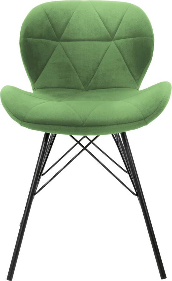 Ml-design set van 8 eetkamerstoelen met rugleuning groen keukenstoel met fluwelen bekleding gestoffeerde stoel met metalen poten ergonomische stoel voor eettafel woonkamerstoel keukenstoelen - Foto 2