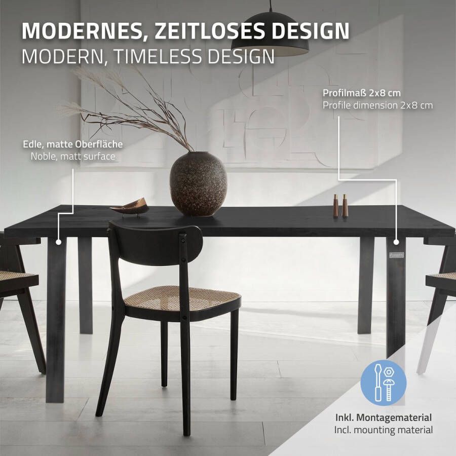 ML-Design Tafelpoten set van 2 90x72 cm Industrieel staal - Foto 2