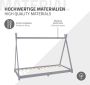 Ml-design Tipi Ledikant met Lattenbodem 90x200 cm Lichtgrijs Hout - Thumbnail 1