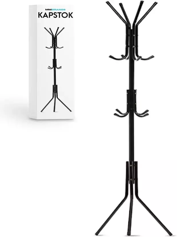 MM Brands Kapstok Staand Garderobe Coat Rack Metaal Zwart