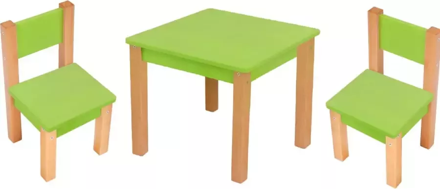 False Mobi Furniture Mario Kindertafel Met 2 Stoelen Groen