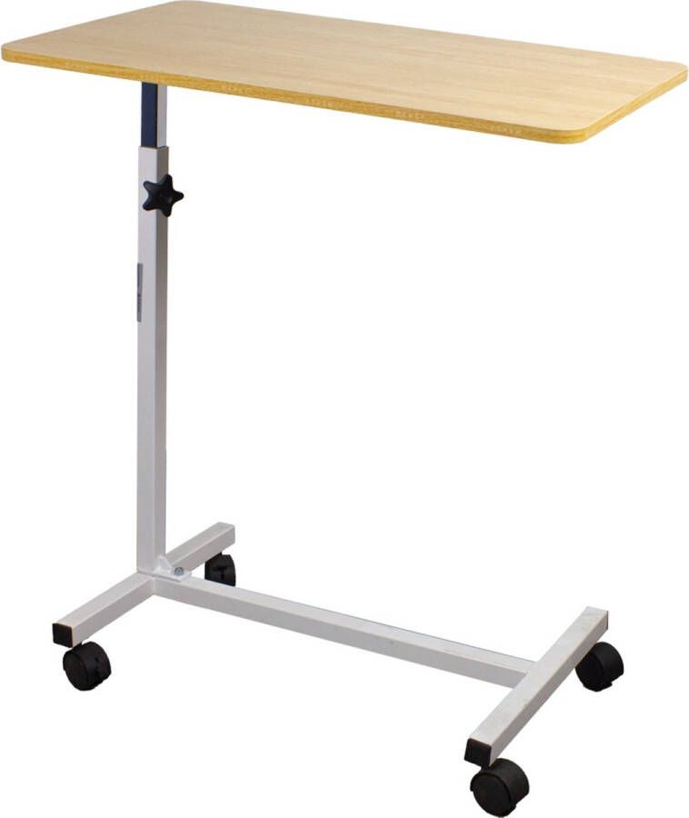 Mobiclinic Meseta Bedtafel Bijzettafel voor bank Lichtgewicht en in hoogte verstelbaar Verrijdbaar Houten Kleur Eenvoudige montage Stevig en multi functioneel - Foto 2