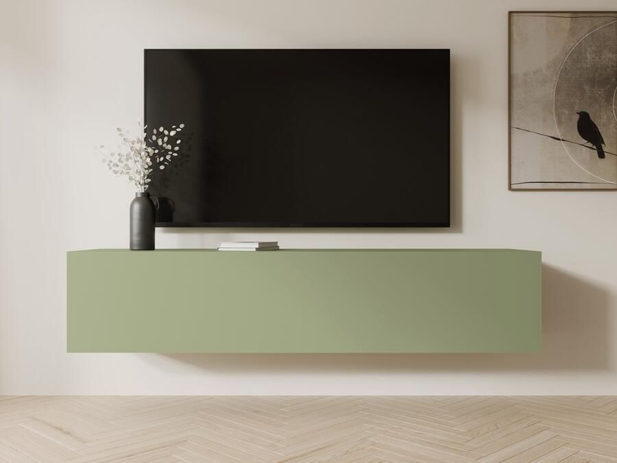 Mobistoxx Tv-meubel KINGSTON 1 klapdeur 140 cm avocado