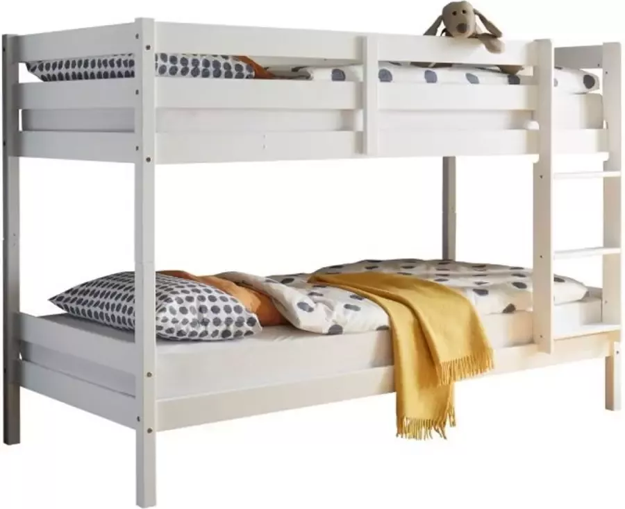 merkloos Mobistoxx Stapelbed MORIANNE 90x200 cm wit zonder lattenbodem