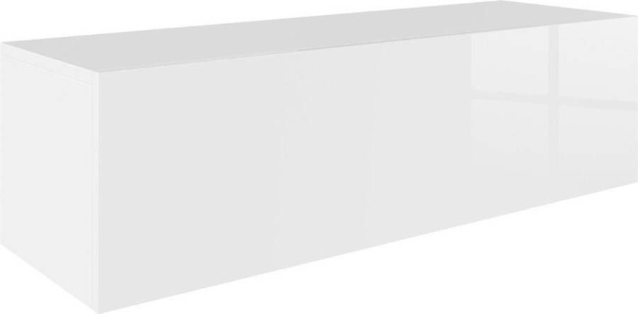Mobistoxx Tv-meubel KINGSTON 1 klapdeur 105 cm wit hoogglans wit