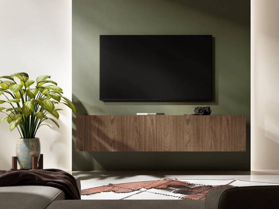Mobistoxx Tv-meubel Kingston TV kast WALNOOT tv meubel 140cm met gasveren