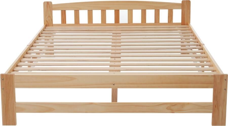 Mobrio Eenpersoonsbed 140x200cm houten frame Naturel