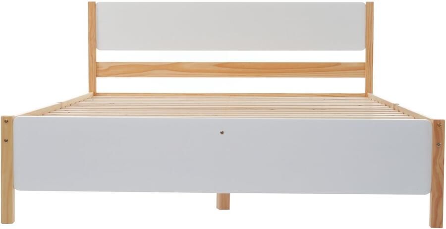 Mobrio Eenpersoonsbed 140x200cm houten frame Wit