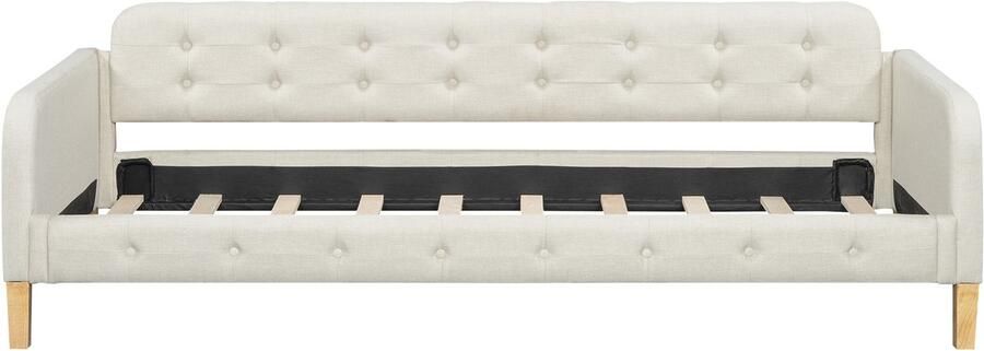 Mobrio Gestoffeerd daybed 90x200 cm linnen stof Beige