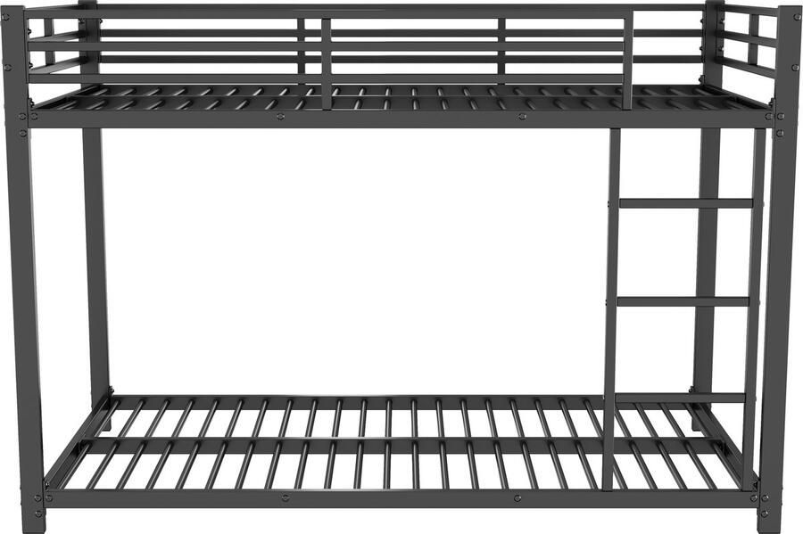 Mobrio IJzeren stapelbed voor kinderen 90x200cm Zwart