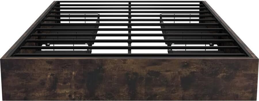 Mobrio IJzeren tweepersoonsbed 140x200cm met 4 lades Zwart