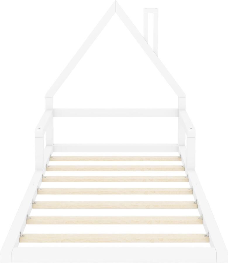 Mobrio Kinderbed 90x200 cm massief grenenhout Wit