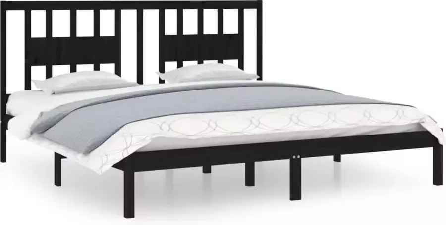 Modern life ModernLife' Bedframe massief hout zwart 180x200 cm 6FT Super King
