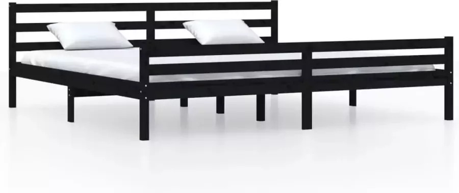 Modern life ModernLife' Bedframe massief hout zwart 200x200 cm