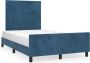 Modern life ModernLife' Bedframe met hoofdeinde fluweel donkerblauw 120x200 cm - Thumbnail 2