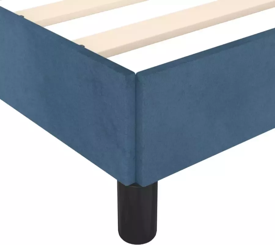Modern life ModernLife' Bedframe met hoofdeinde fluweel donkerblauw 140x200 cm