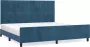 Modern life ModernLife' Bedframe met hoofdeinde fluweel donkerblauw 200x200 cm - Thumbnail 2