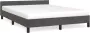 Modern life ModernLife' Bedframe met hoofdeinde fluweel donkergrijs 140x190 cm - Thumbnail 2