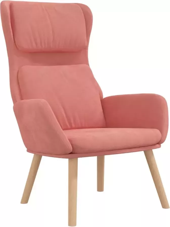 Modern life ModernLife' Relaxstoel fluweel roze