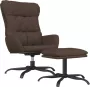 Modern life ModernLife' Relaxstoel met voetenbank stof bruin - Thumbnail 2