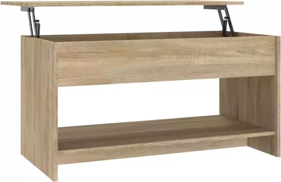 Modern life ModernLife' Salontafel 102x50x52 5 cm bewerkt hout sonoma eikenkleurig