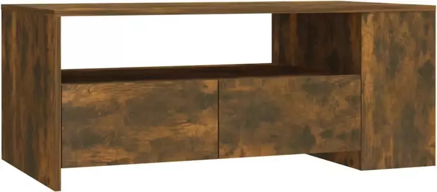 Modern life ModernLife' Salontafel 102x55x42 cm bewerkt hout gerookt eikenkleurig