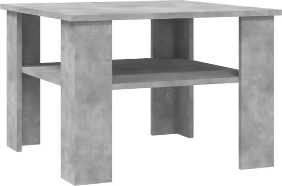 Modern life ModernLife' Salontafel 60x60x42 cm bewerkt hout betongrijs