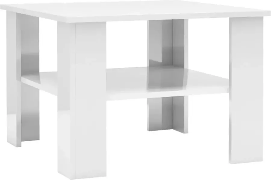 Modern life ModernLife' Salontafel 60x60x42 cm bewerkt hout hoogglans wit