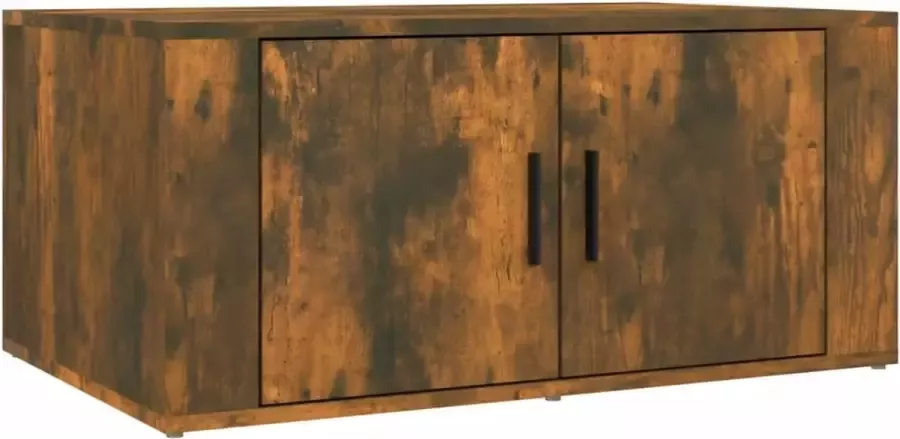 Modern life ModernLife' Salontafel 80x50x36 cm bewerkt hout gerookt eikenkleurig