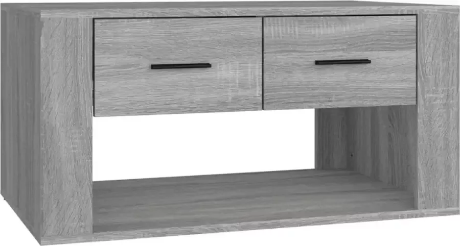 Modern life ModernLife' Salontafel 80x50x40 cm bewerkt hout grijs sonoma eiken