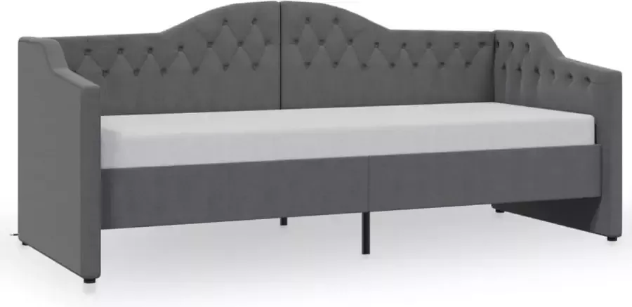 Modern life ModernLife' Slaapbank met matras en USB stof donkergrijs 90x200 cm