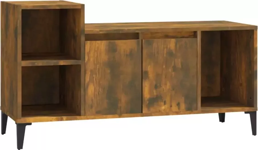 Modern life ModernLife' Tv-meubel 100x35x55 cm bewerkt hout gerookt eikenkleurig