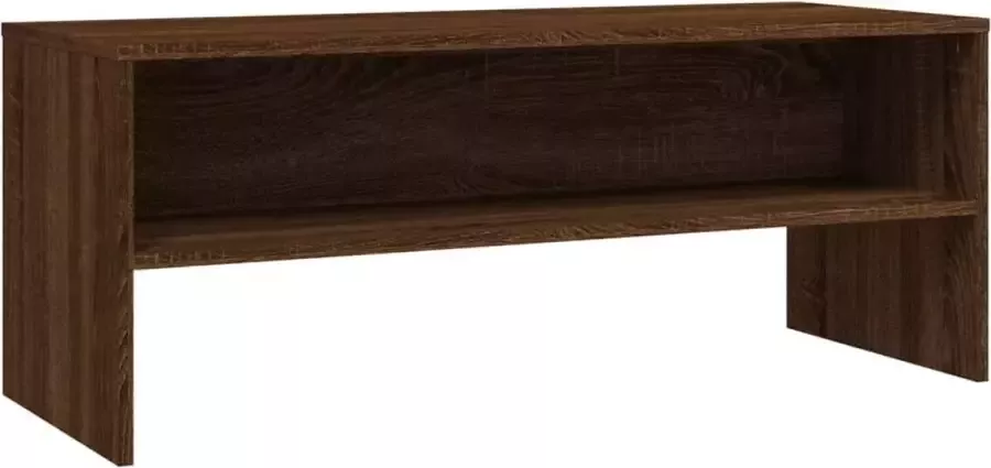 Modern life ModernLife' Tv-meubel 100x40x40 cm bewerkt hout bruineikenkleurig