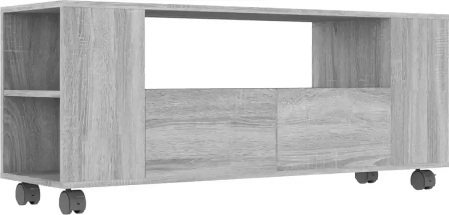 Modern life ModernLife' Tv-meubel 120x35x48 cm bewerkt hout grijs sonoma eikenkleurig