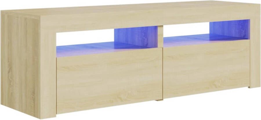 Modern life ModernLife' Tv-meubel met LED-verlichting 120x35x40cm sonoma eikenkleurig