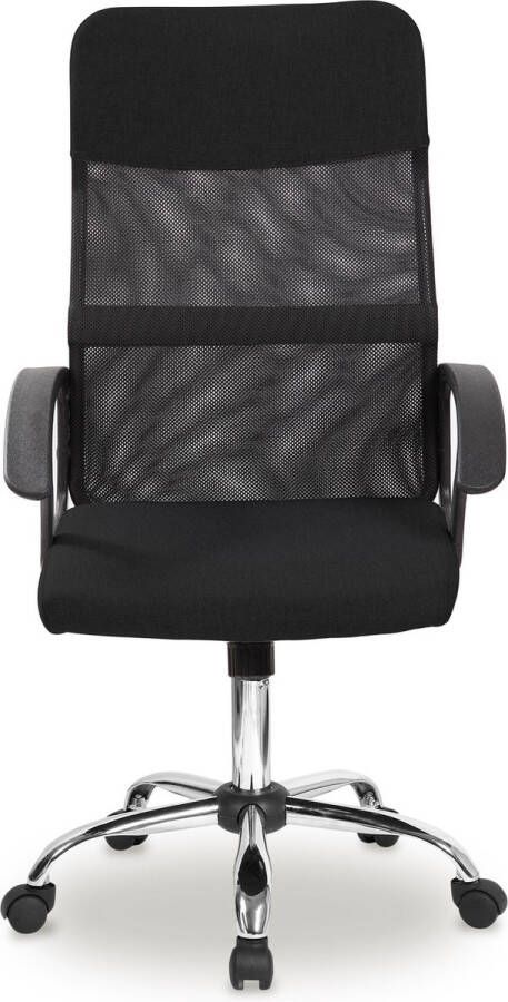 ModernHome Bureaustoel ergonomisch mesh in hoogte te verstellen zwart