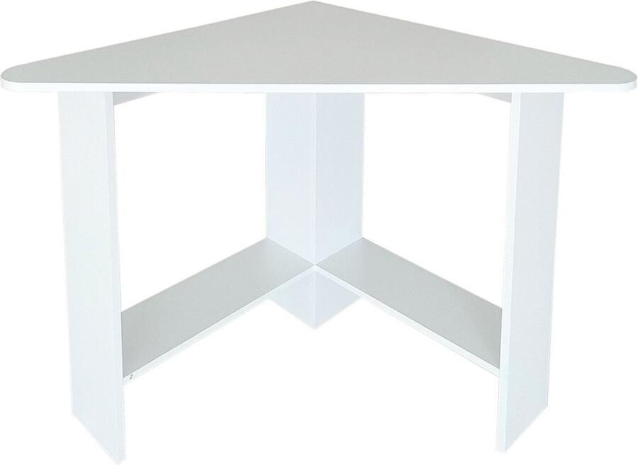 ModernHome Viking Choice Hoekbureau Wit Houten Bureau 102x74x74 cm Modern Bureau voor Kantoor & Thuis