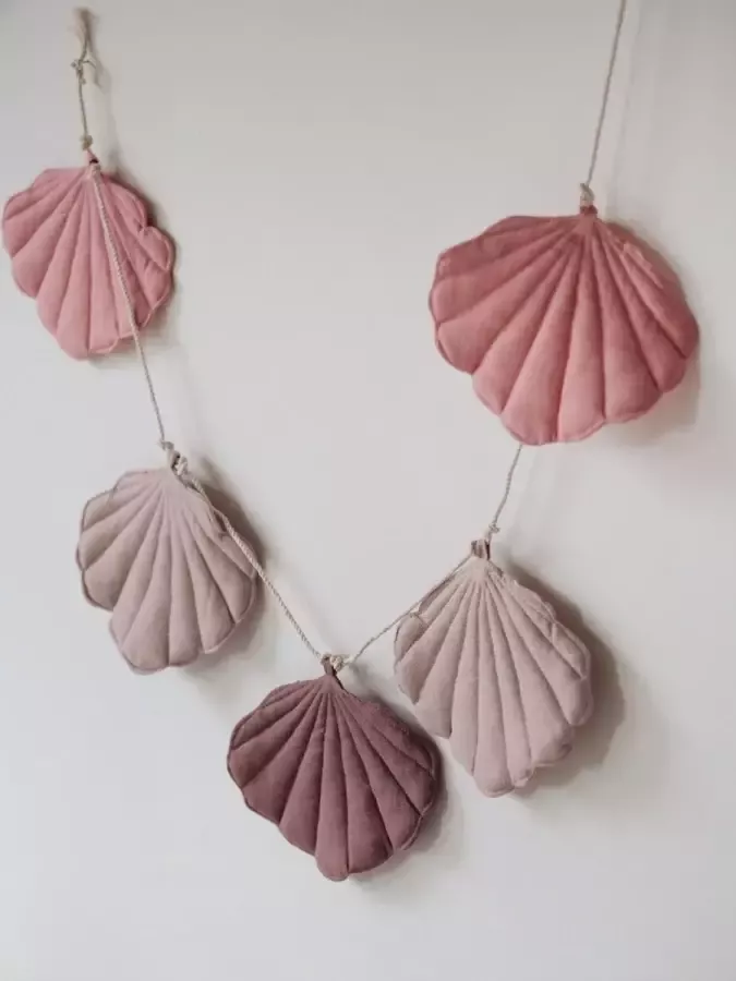 Moi Mili Linen Shell Garland Deco Slinger Pink