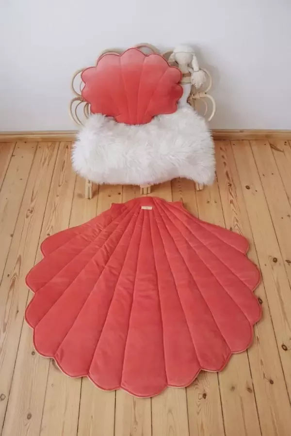 Moi Mili Velvet Schelp Speelmat Coral