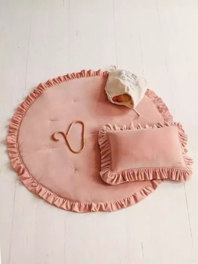 Moi Mili Velvet Speelmat Met Franje Apricot